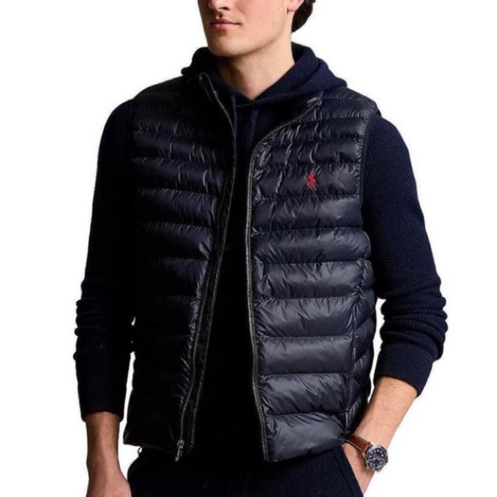 Polo Ralph Lauren Navy Blue Packable Down Vest
